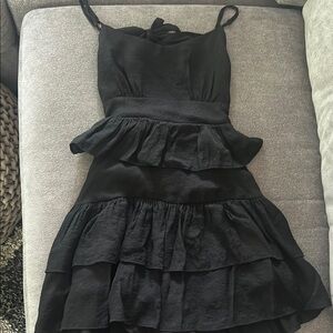 Elegant Black Tiered Dress